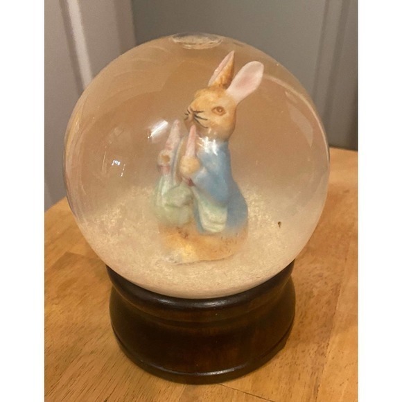 Schmid Musical Collectible Snow Globe Peter Rabbit Vintage - Picture 6 of 6